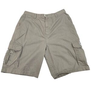 Vintage Sideout Military Style Cargo Shorts Men Size 36 Khaki Canvas Gorpcore